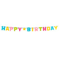 Buchstabengirlande Karton happy Birthday