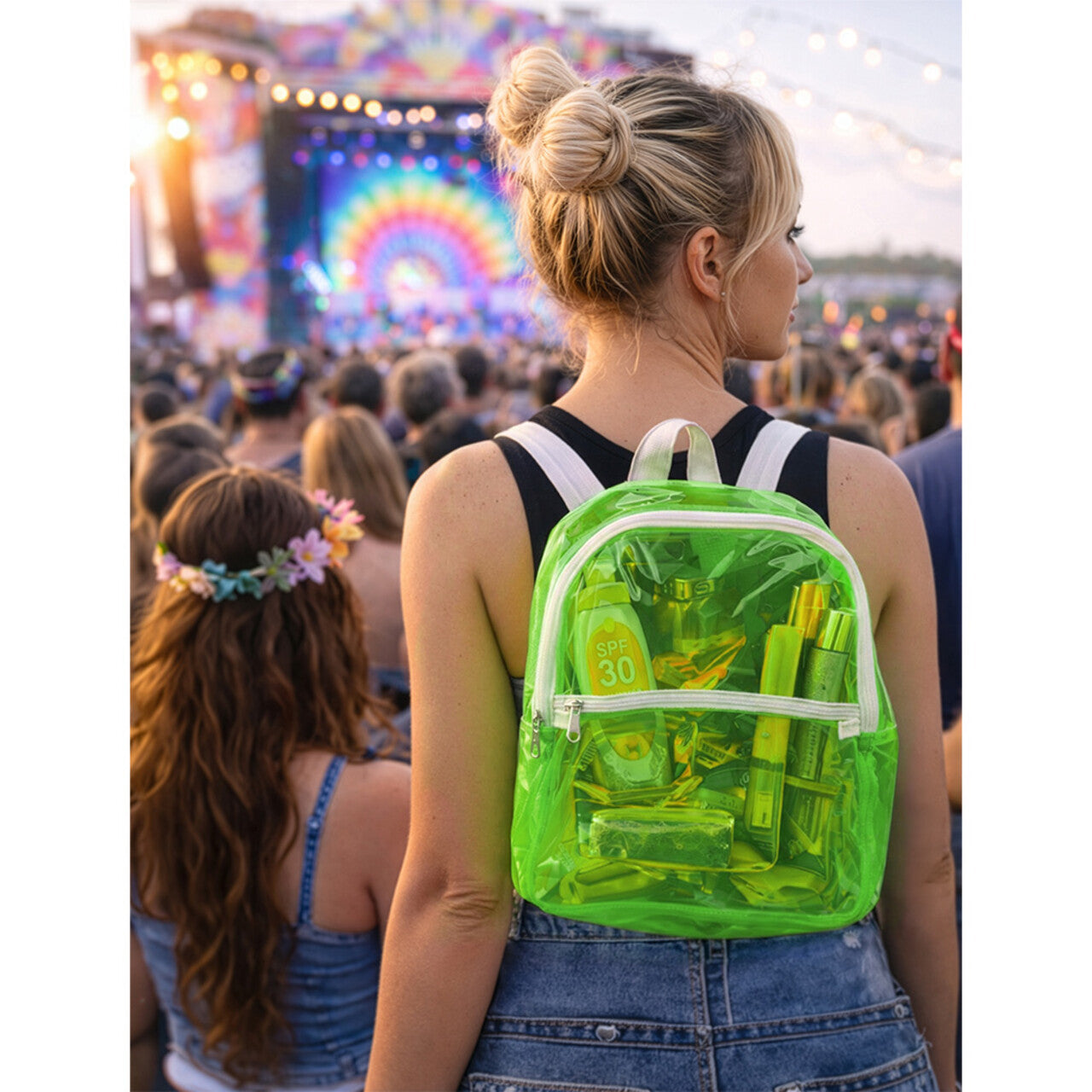 Op deze afbeelding zie je een Accessoires, van het merk Boland. Handige Rugzak Doorzichtig Groen