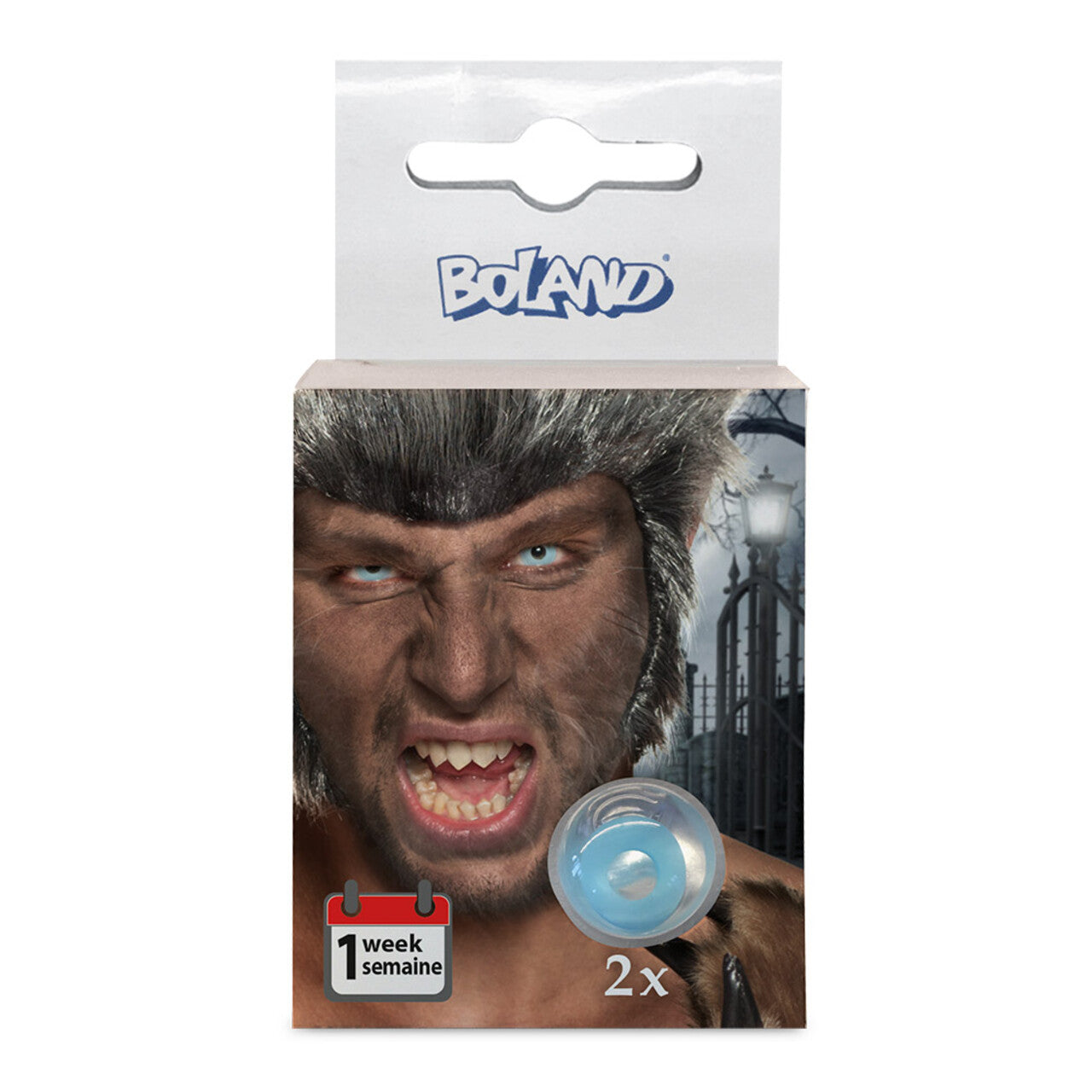 Op deze afbeelding zie je een Accessoires, van het merk Boland. Weeklenzen Helderblauwe Wolf Ogen