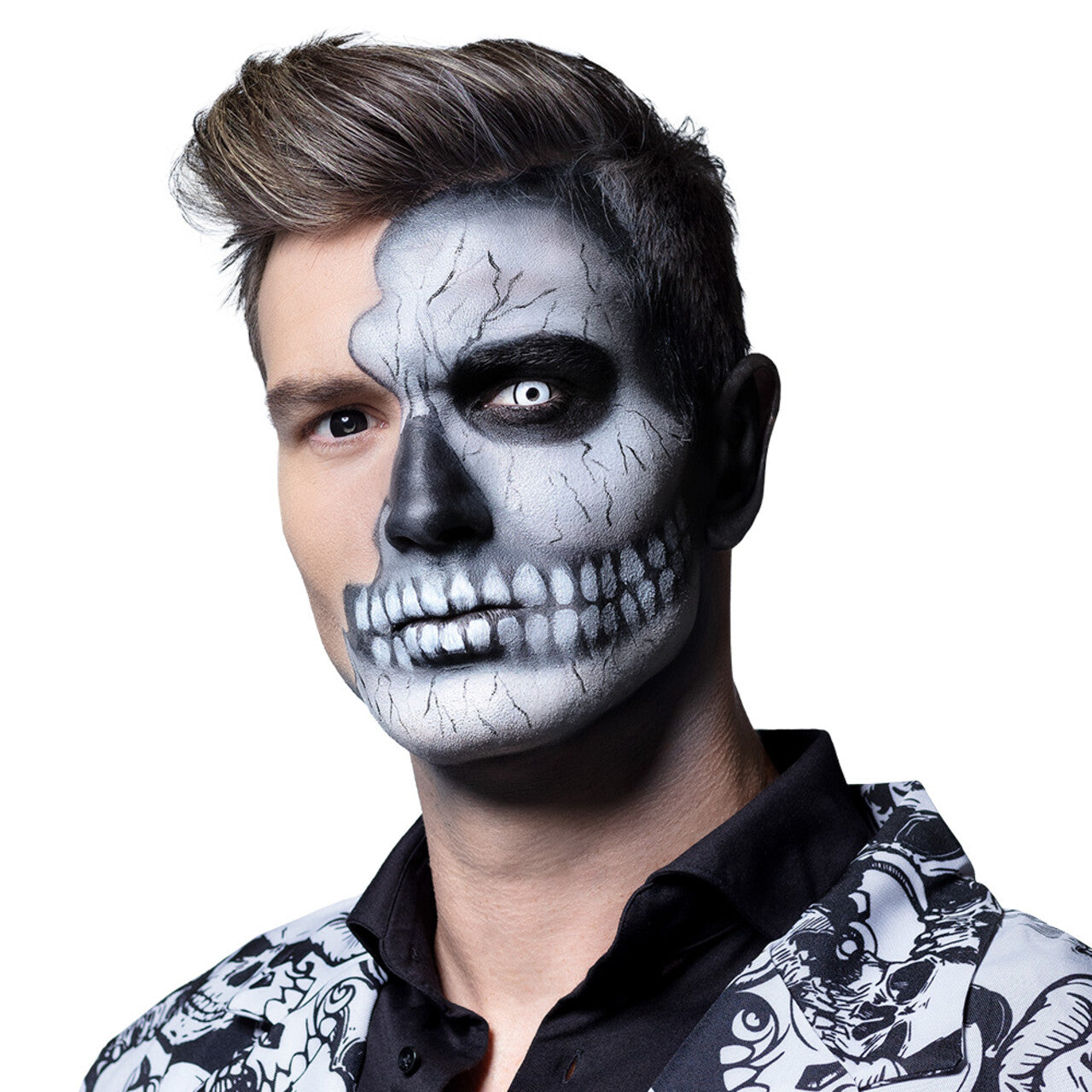 Op deze afbeelding zie je een Accessoires, van het merk Boland. Duolenzen Skullface