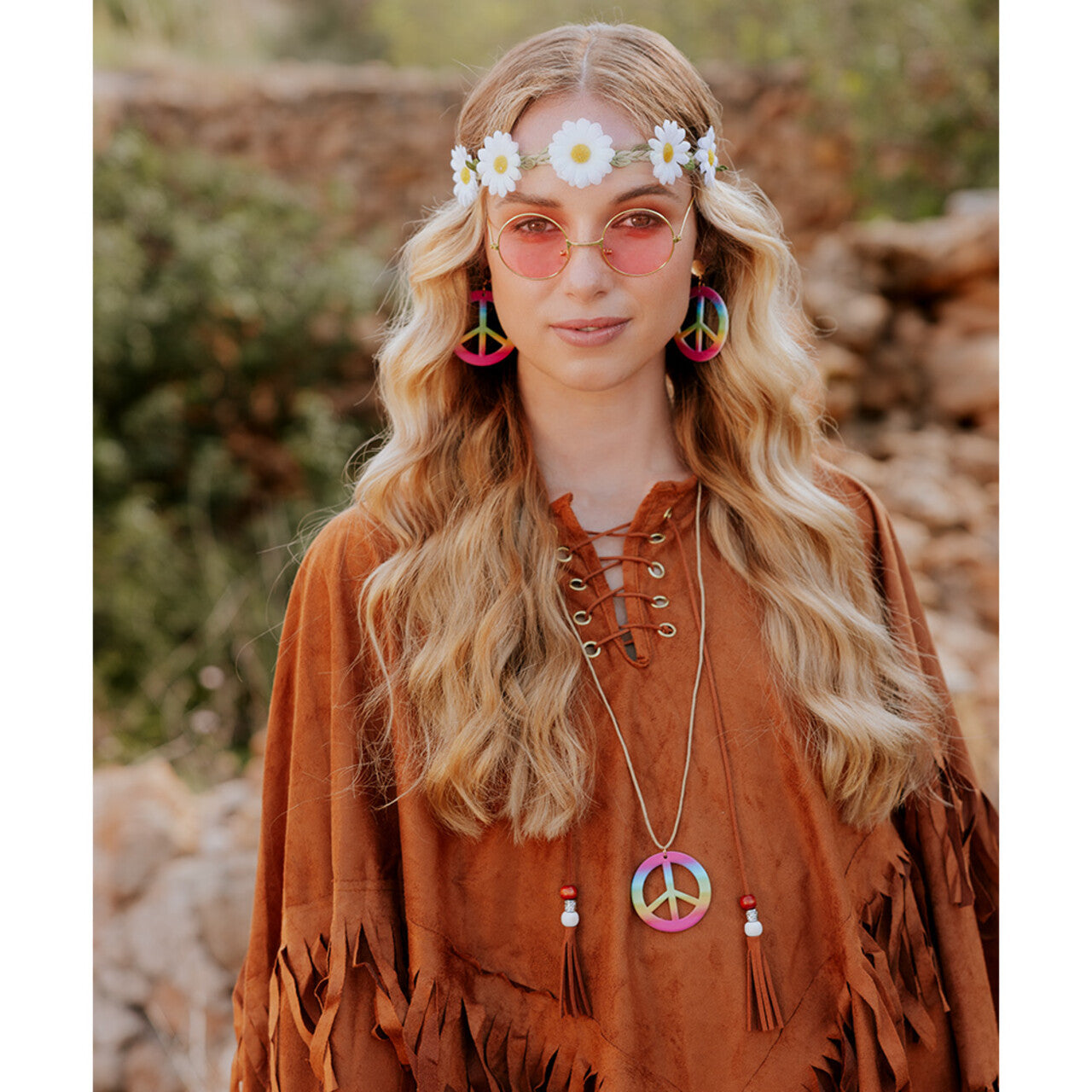 Op deze afbeelding zie je een Kostuums, van het merk Boland. Poncho Bohemian Vrouw