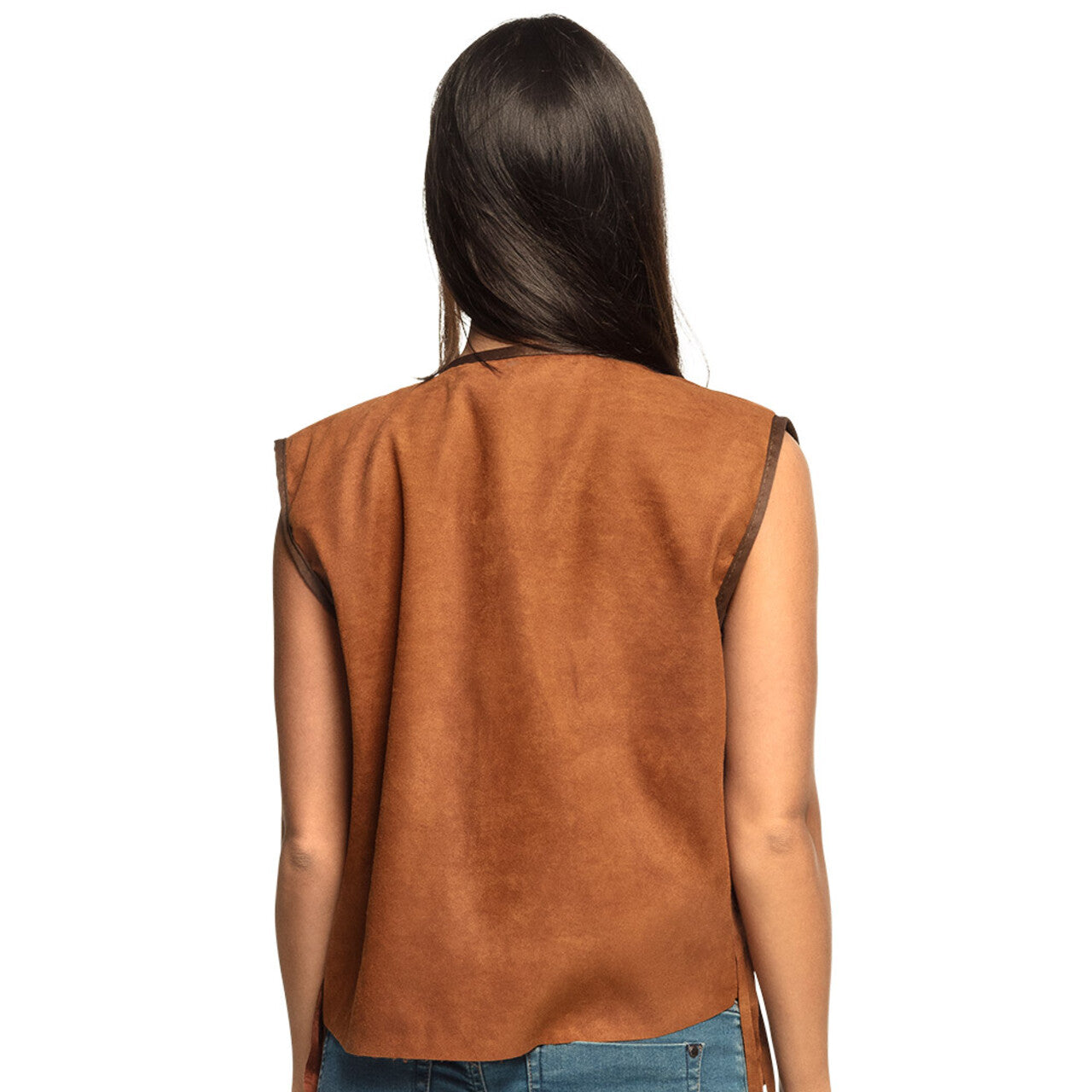 Op deze afbeelding zie je een Kostuums, van het merk Boland. Bohemian Hippie Vest Met Franjes Vrouw