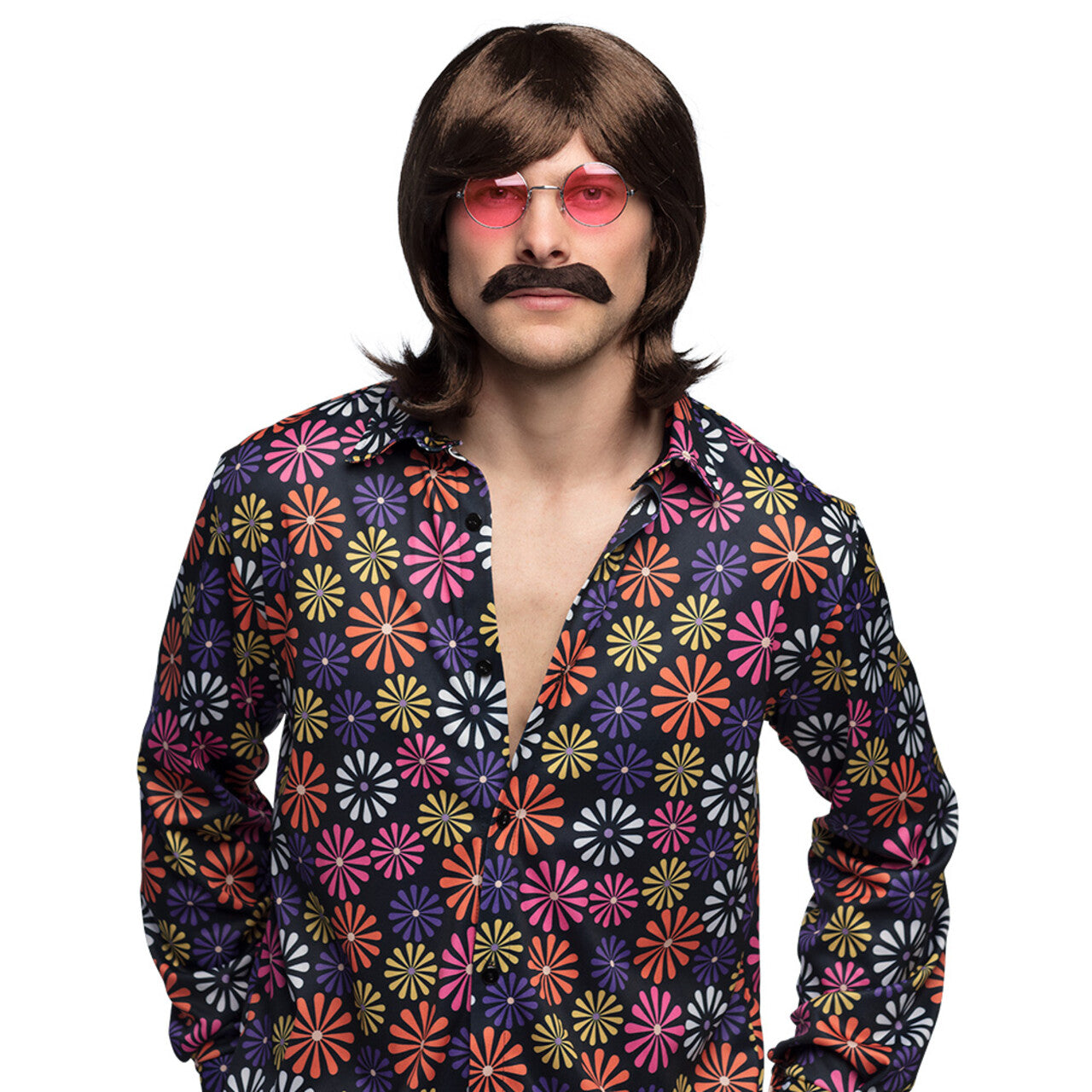 Op deze afbeelding zie je een Kostuums, van het merk Boland. Power Of Hippie Flower Overhemd Man
