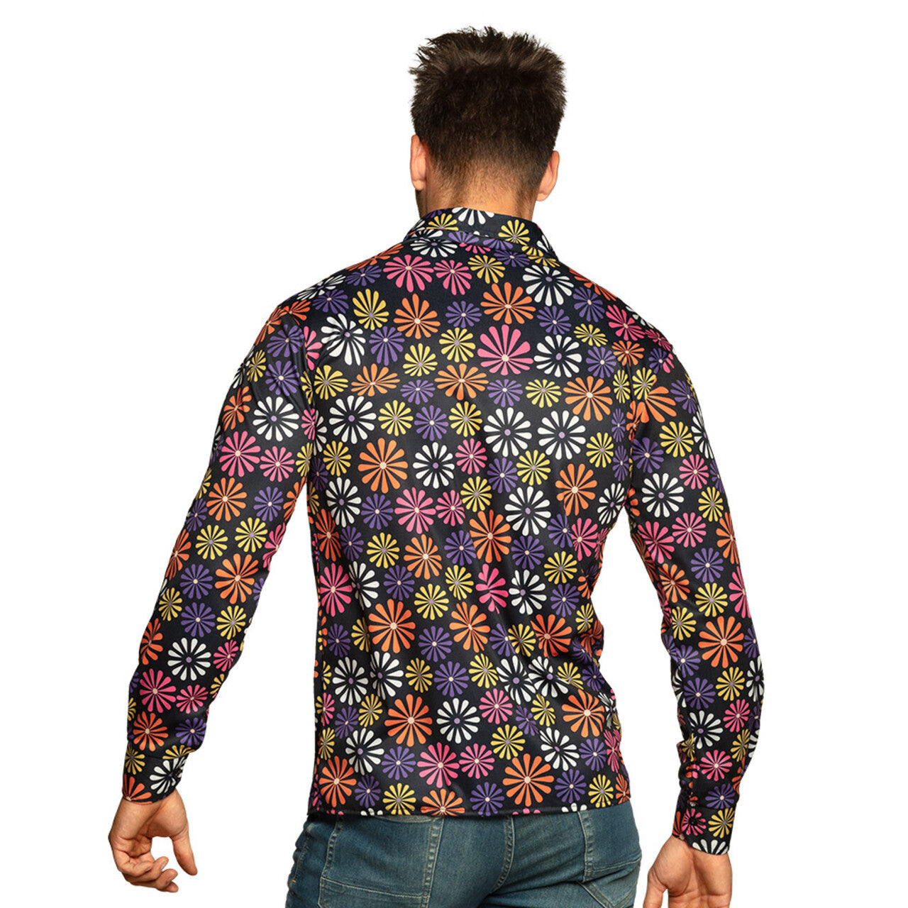 Op deze afbeelding zie je een Kostuums, van het merk Boland. Power Of Hippie Flower Overhemd Man