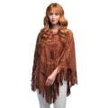 Poncho Hippie Breeze Mit Fransen Damen