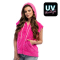 Weste Fluffy Uv Neonpink Damen