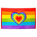 Polyester Fahne Regenbogen Herz