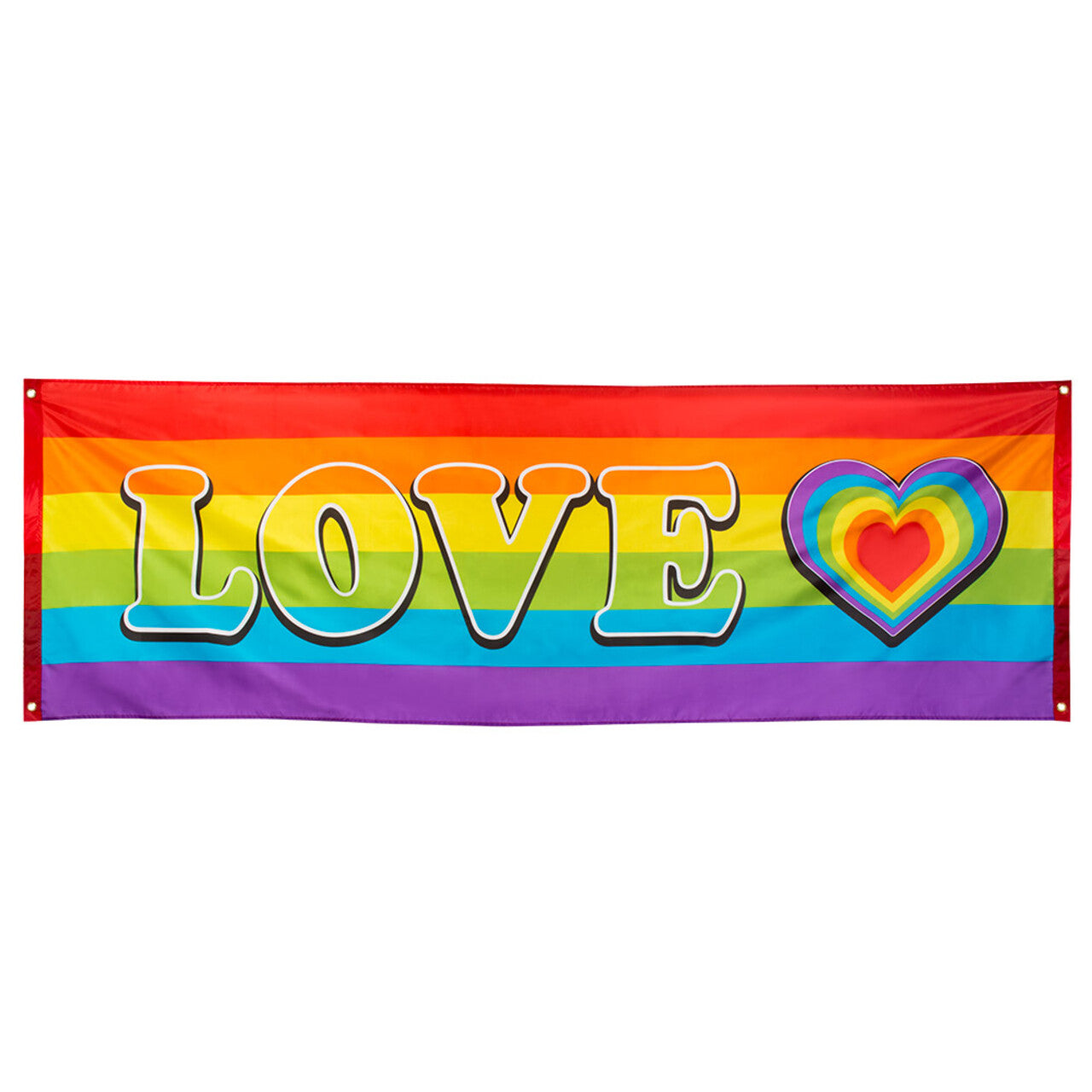 Op deze afbeelding zie je een Decoratie, van het merk Boland. Polyester Banner Regenboog Love Pride