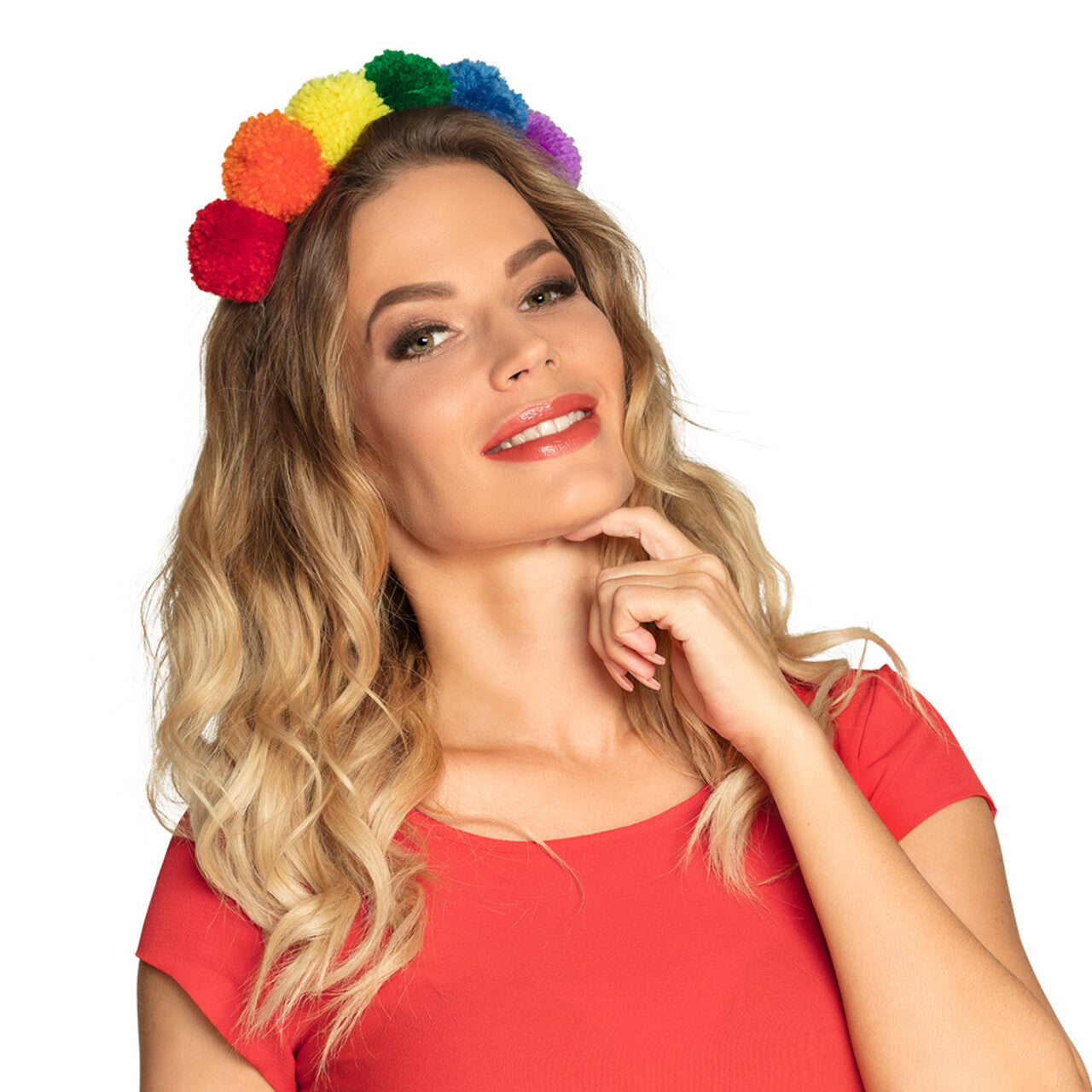 Op deze afbeelding zie je een Accessoires, van het merk Boland. Diadeem Pompon Party