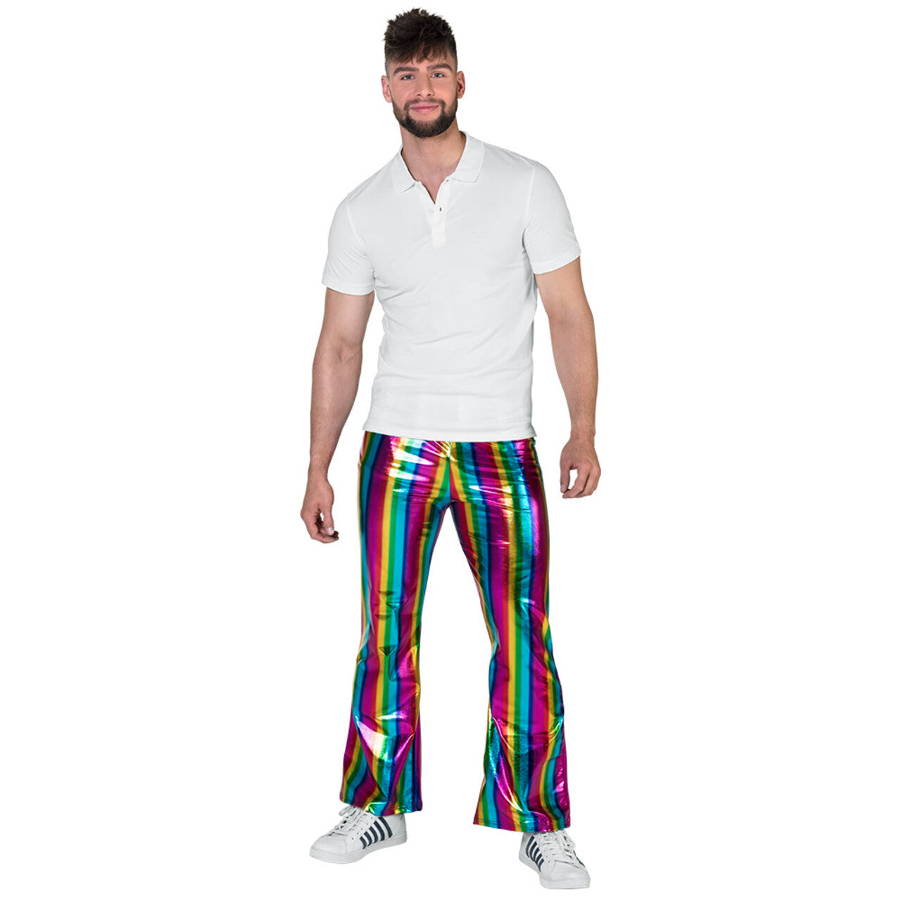 Op deze afbeelding zie je een Kostuums, van het merk Boland. Broek Regenboog Proud Man