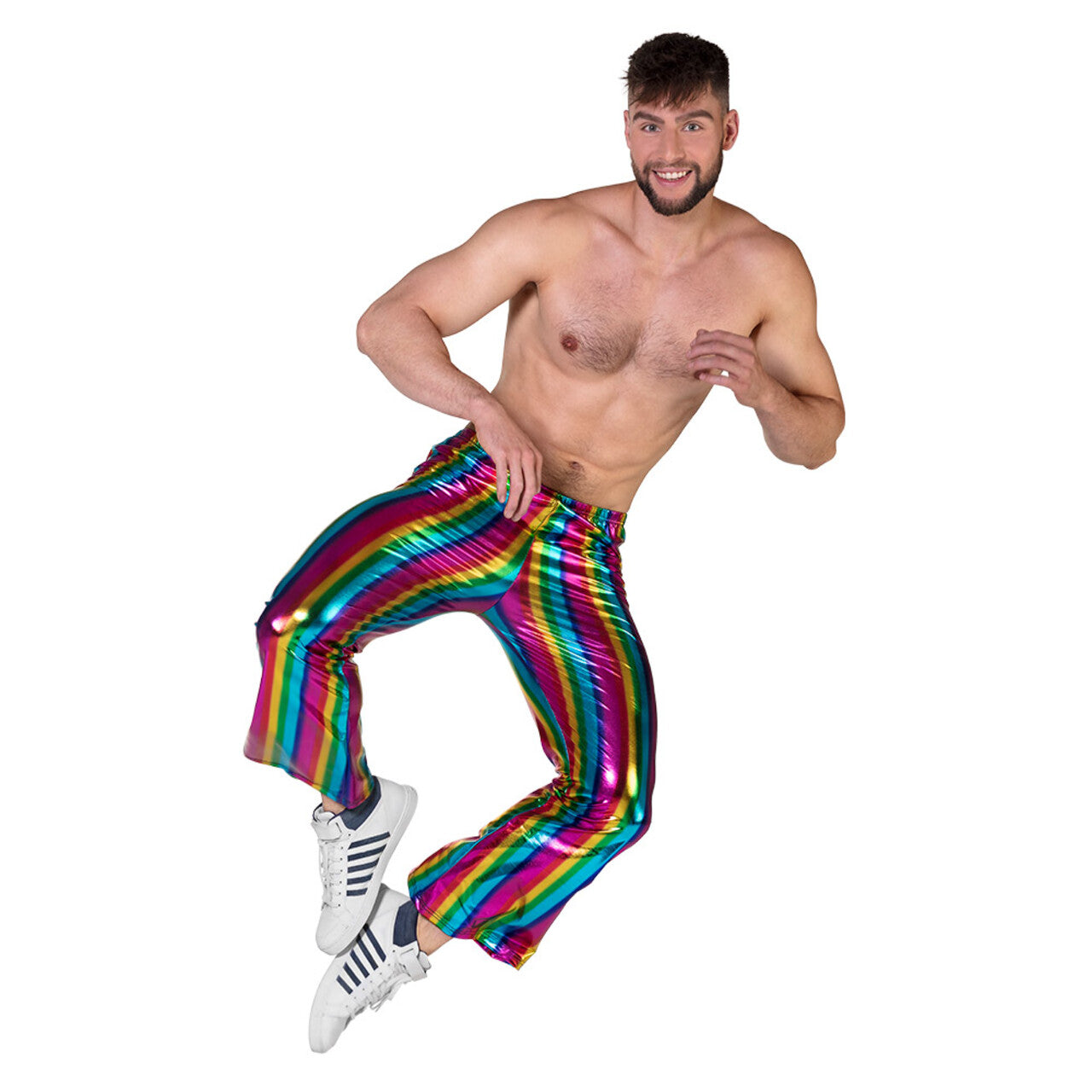 Op deze afbeelding zie je een Kostuums, van het merk Boland. Broek Regenboog Proud Man