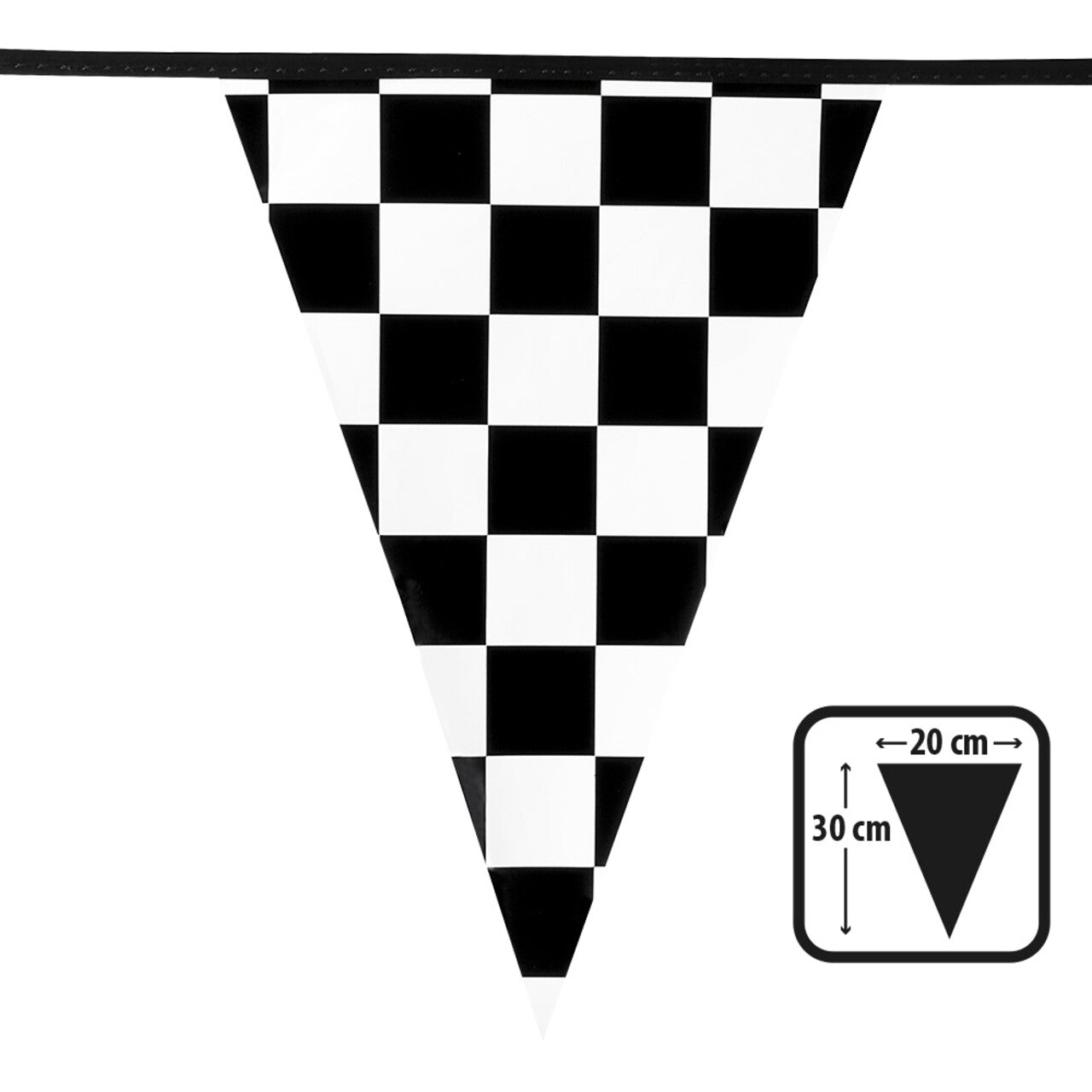 Op deze afbeelding zie je een Decoratie, van het merk Boland. Vlaggenlijn Race Day Finishline