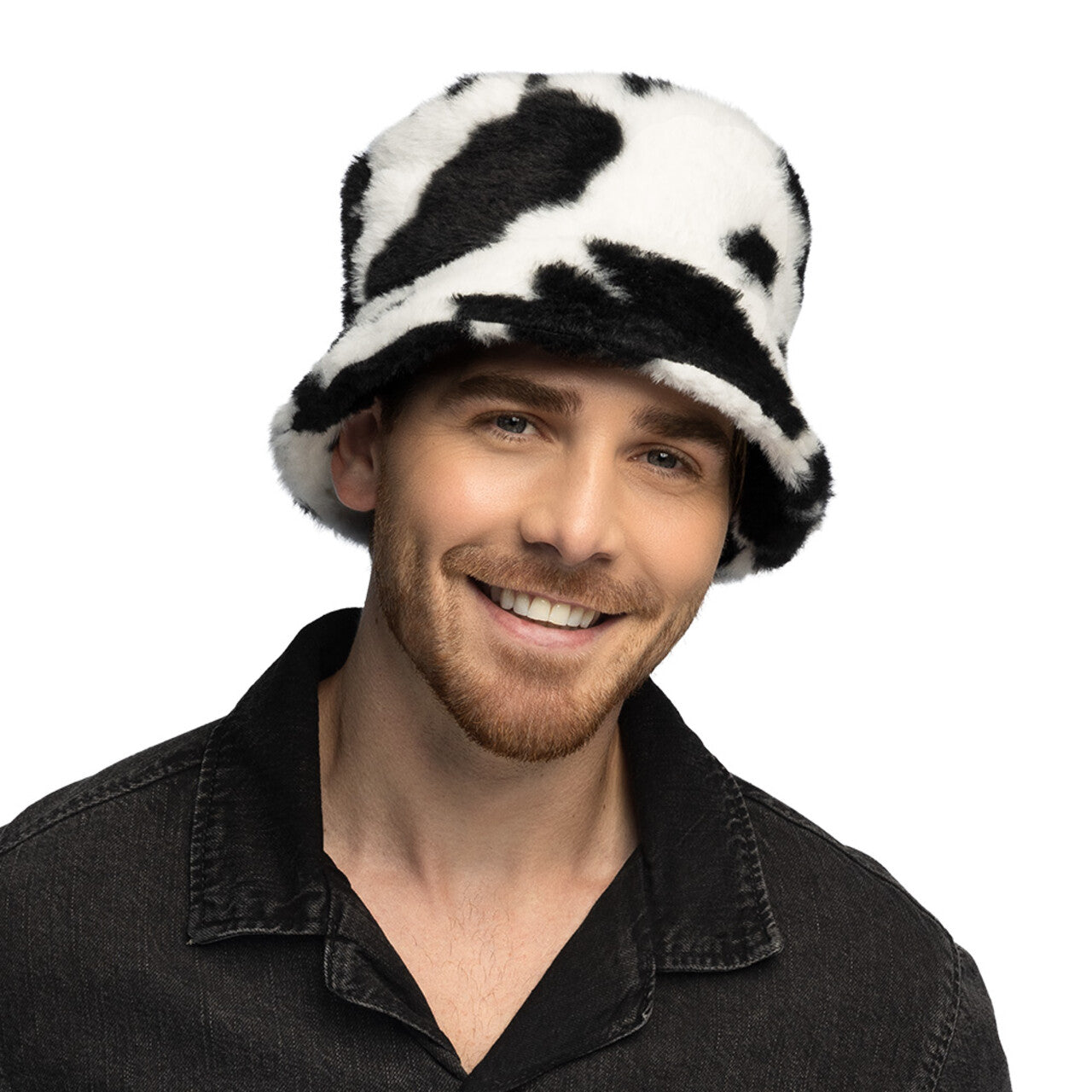 Op deze afbeelding zie je een Accessoires, van het merk Boland. Pluchen Bucket Hat Koe