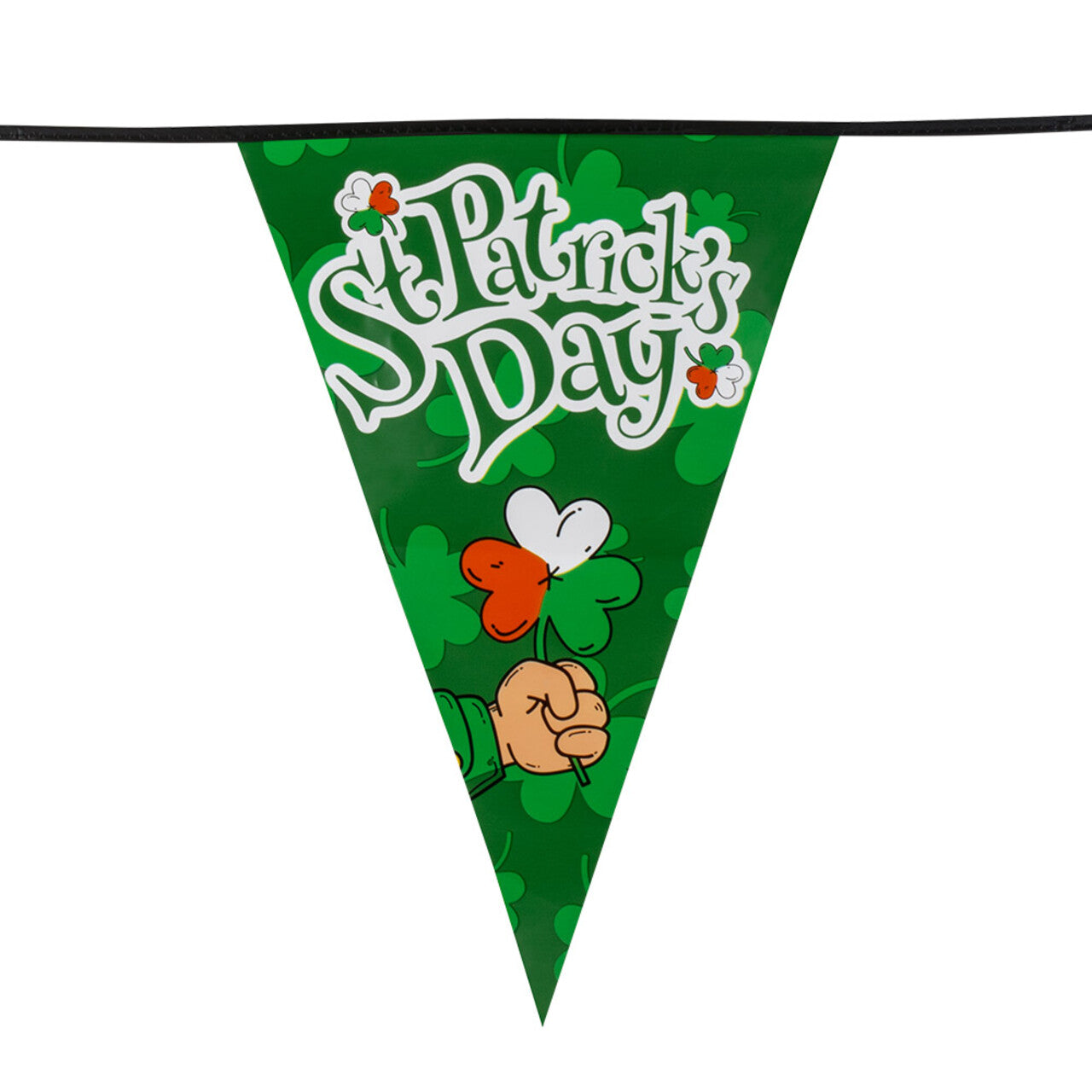 Op deze afbeelding zie je een Decoratie, van het merk Boland. Vlaggenlijn Met Grote Vlaggen St. Patricks Day