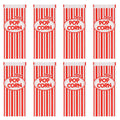 Satz 8 Papierbeutel Popcorn