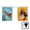Papier Wimpelkette T-Rex