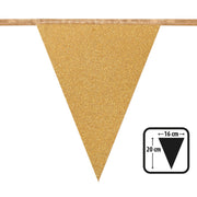 Op deze afbeelding zie je een Decoratie, van het merk Boland. Kartonnen Vlaggenlijn Golden Glitter