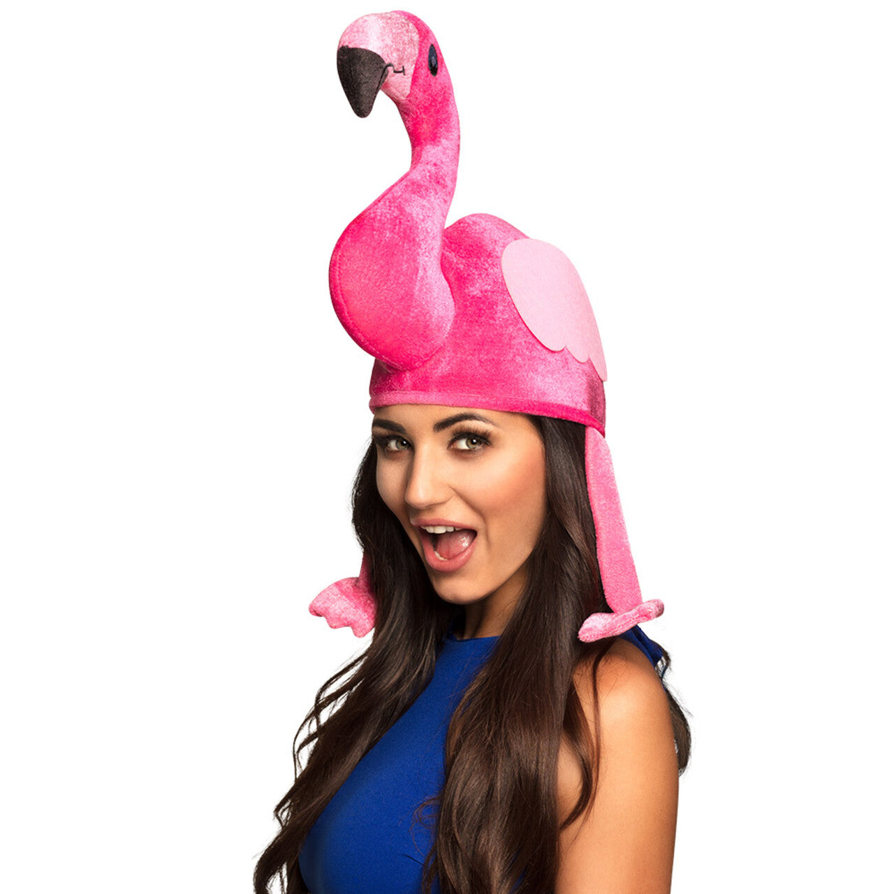 Op deze afbeelding zie je een Accessoires, van het merk Boland. Grappige Hoed Flamingo