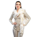 Federboa 50 G Glamour Weiss Mit Goldene Lametta