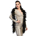 Federboa 50 G Glamour Schwarz Mit Goldene Lametta