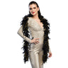 Federboa 50 G Glamour Schwarz Mit Goldene Lametta