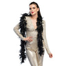 Federboa 50 G Glamour Schwarz Mit Silberne Lametta
