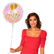 Op deze afbeelding zie je een Decoratie, van het merk Boland. Folieballon Hello Girl!