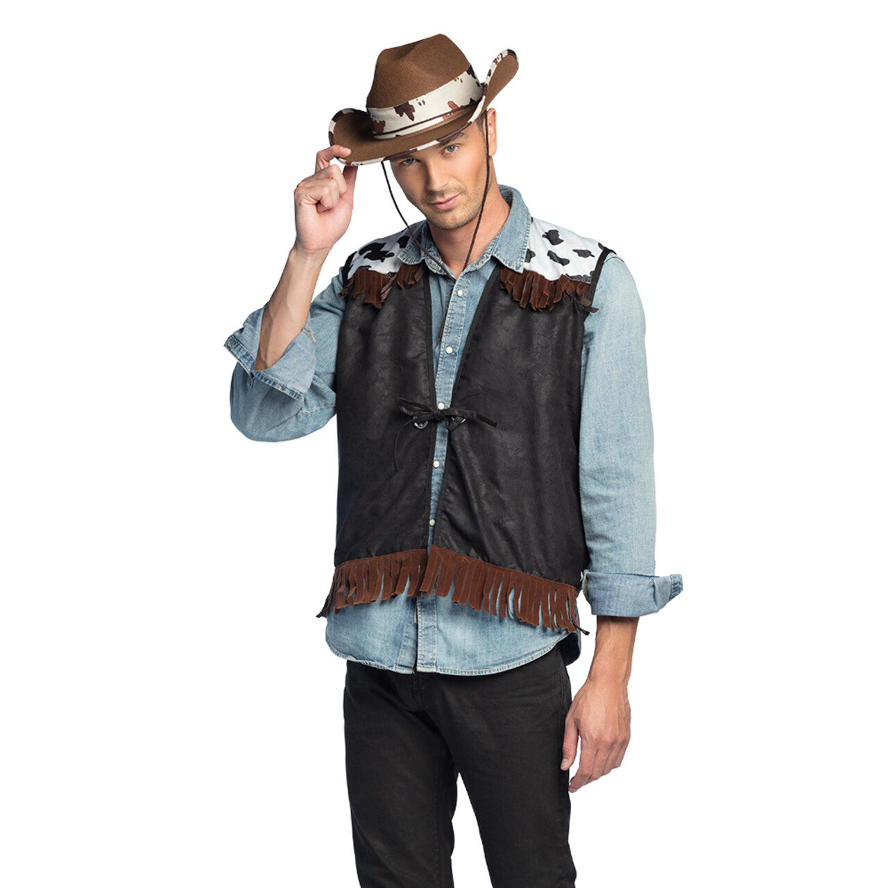 Op deze afbeelding zie je een Kostuums, van het merk Boland. Wild West Willy Vest Man