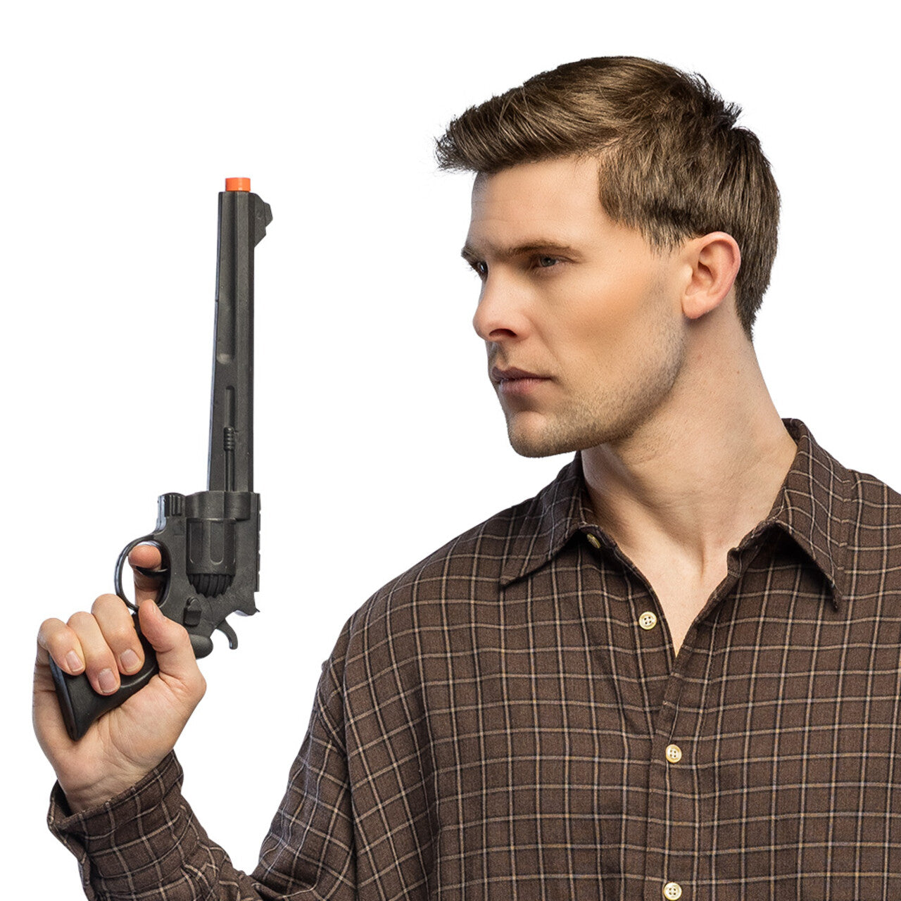 Op deze afbeelding zie je een Accessoires, van het merk Boland. Longshot Revolver Prop 35 Cm