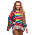Regenbogenstreifen Poncho Sofia Damen