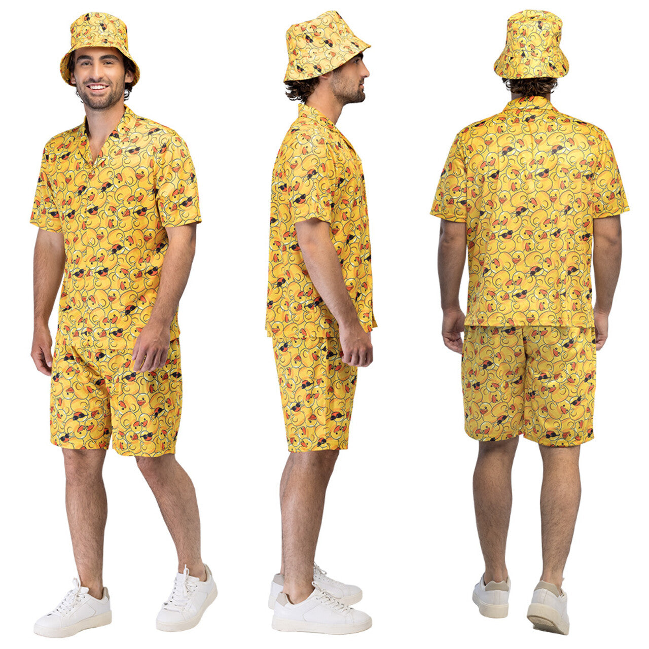 Op deze afbeelding zie je een Kostuums, van het merk Boland. Lucky Duckie Man Kostuum