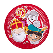 Op deze afbeelding zie je een Decoratie, van het merk Boland. Set 10 Papieren Bordjes Sinterklaas (23 Cm)