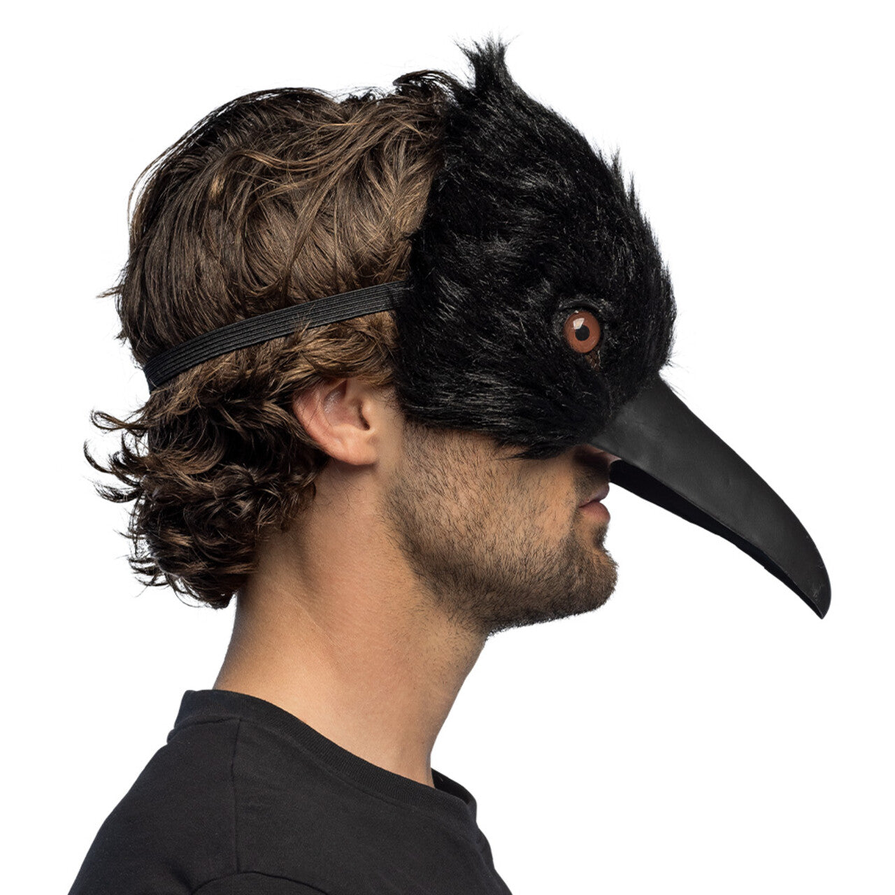 Op deze afbeelding zie je een Accessoires, van het merk Boland. Pluchen Halfmasker Kraai Cor Vus