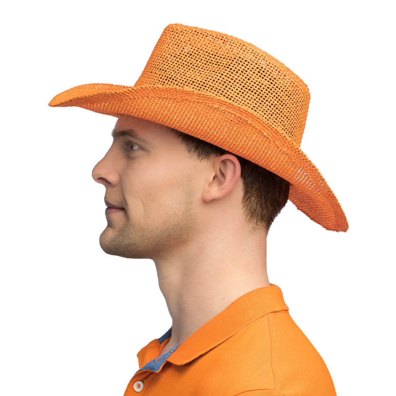 Op deze afbeelding zie je een Accessoires, van het merk Boland. Hoed Sunny Western Oranje