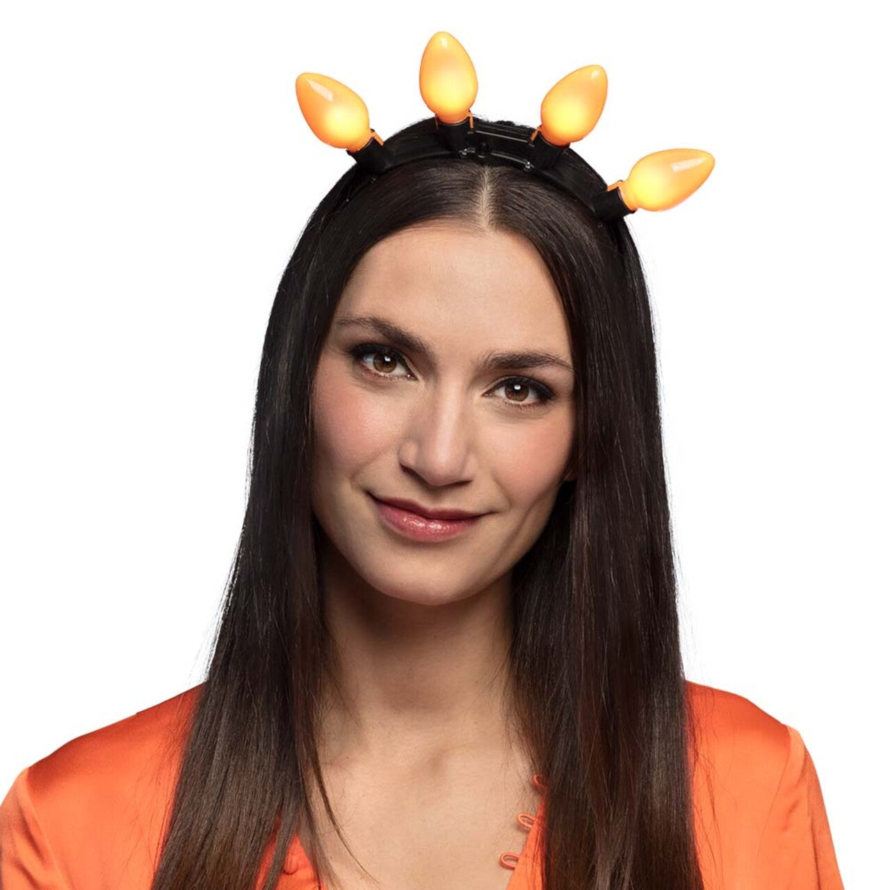 Op deze afbeelding zie je een Accessoires, van het merk Boland. Oranje Boven Hoofdband Met Led Verlichting