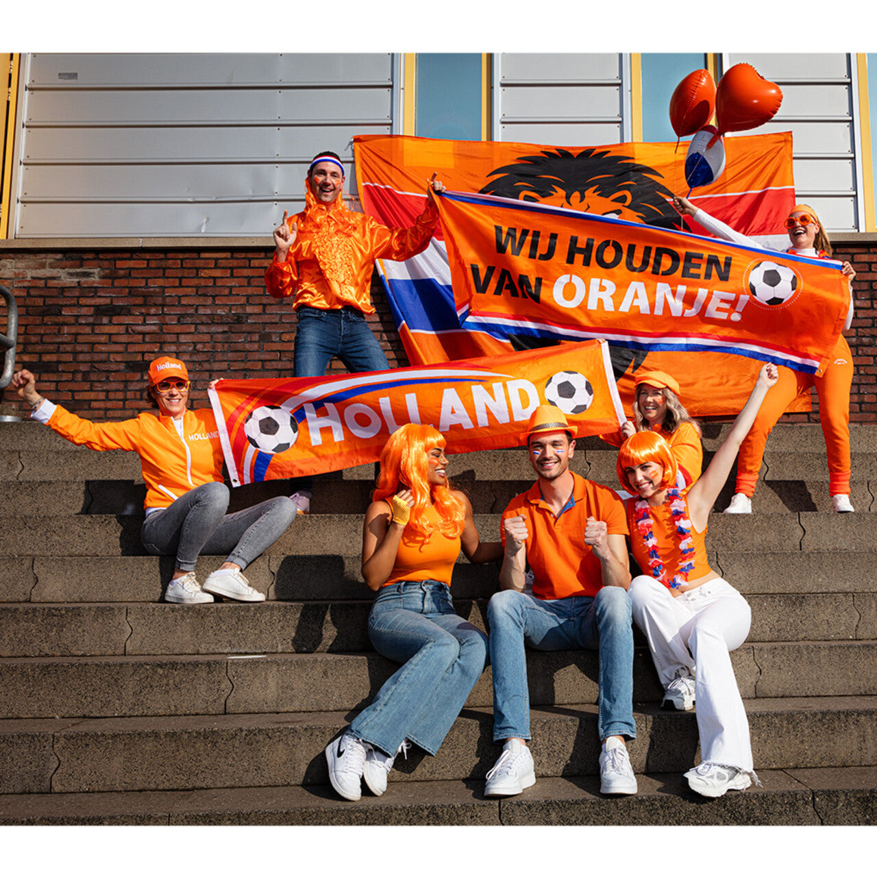 Op deze afbeelding zie je een Decoratie, van het merk Boland. Brullende Leeuw Vlag XXL