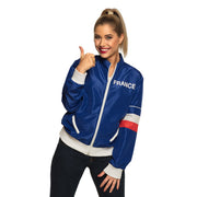 Op deze afbeelding zie je een Kostuums, van het merk Boland. Trainingsjasje Frankrijk Supporter Vrouw
