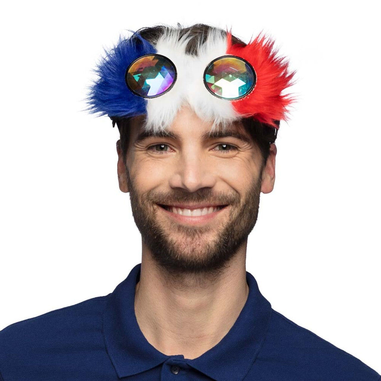 Op deze afbeelding zie je een Accessoires, van het merk Boland. Fluffy Frankrijk Bril