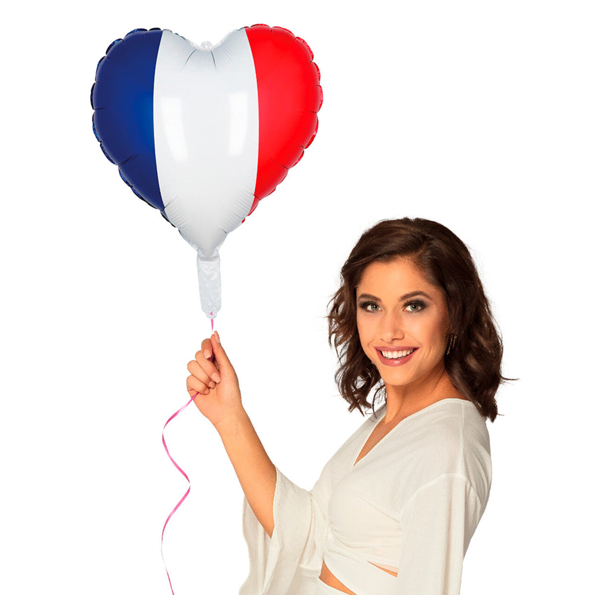 Op deze afbeelding zie je een Decoratie, van het merk Boland. Folieballon Hart Frankrijk