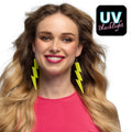 Paar Ohrringe Blitz Neongelb Uv