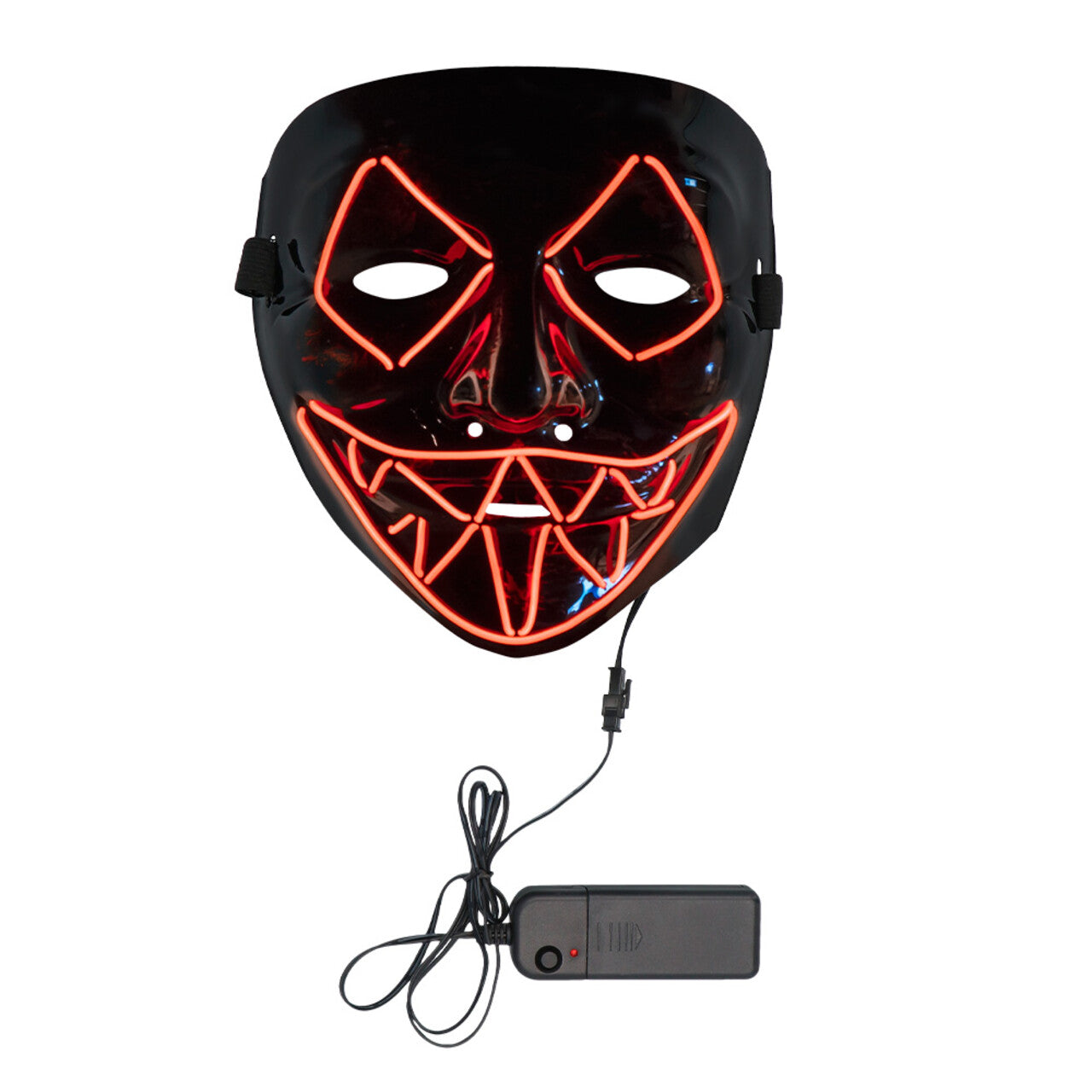 Op deze afbeelding zie je een Accessoires, van het merk Boland. Ledmasker Lightning Killer Smile Rood