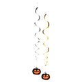 Satz 2 Decoration Swirls Creepy Pumpkin Zweiseitig