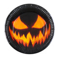 Satz 10 Papierteller Creepy Pumpkin