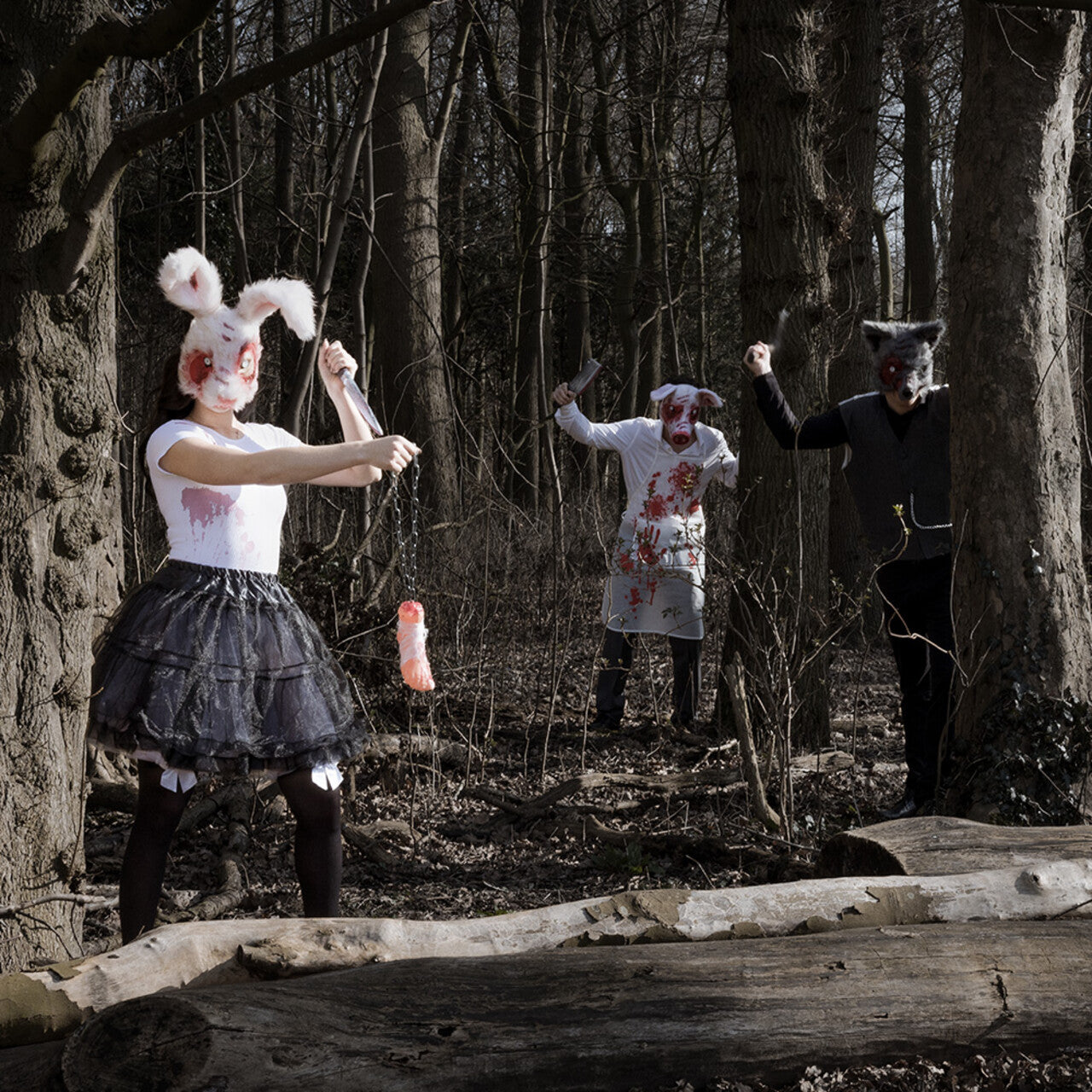 Op deze afbeelding zie je een Accessoires, van het merk Boland. Mes Slasher Met Bloed