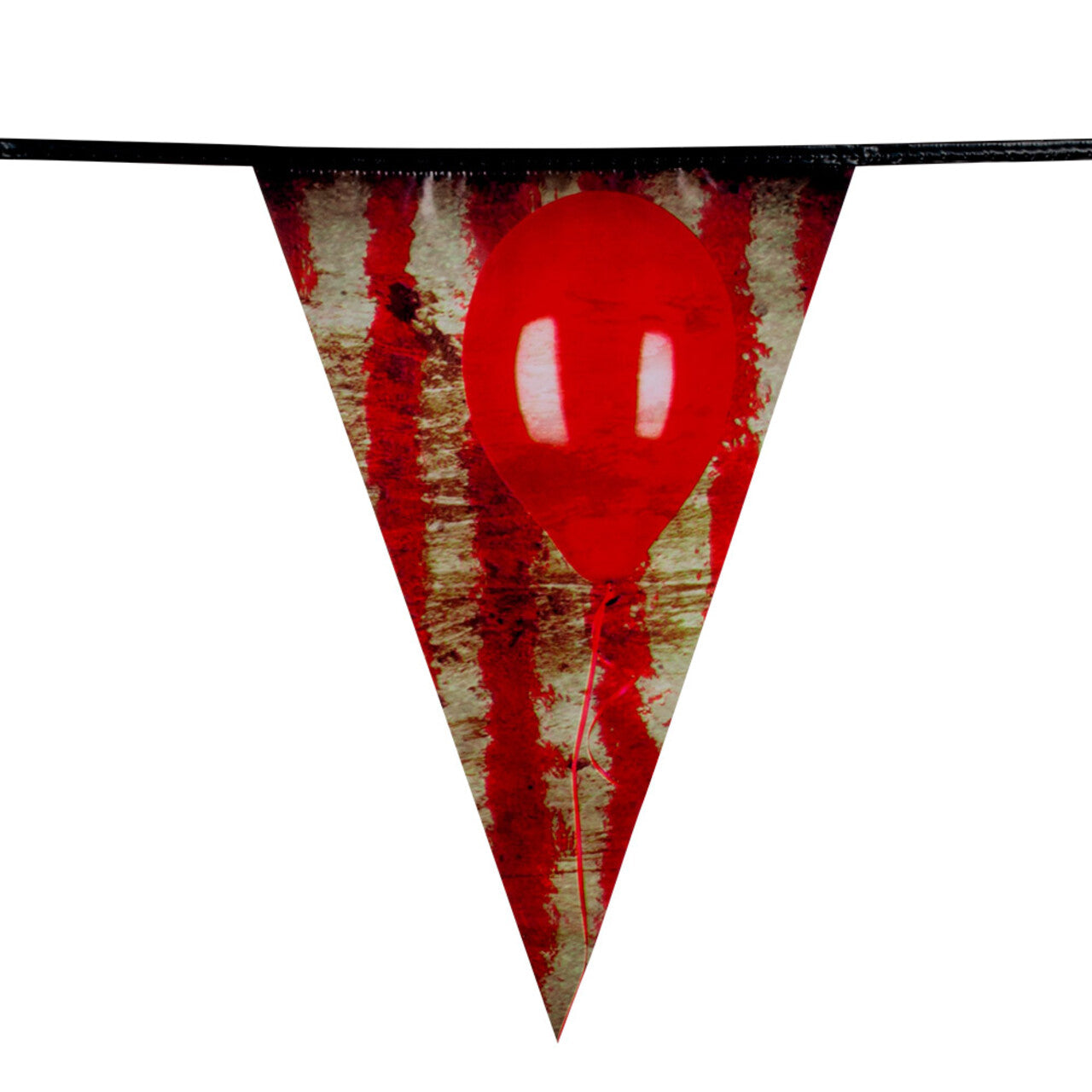 Op deze afbeelding zie je een Decoratie, van het merk Boland. Creepy Clown Pennywise Vlaggenlijn