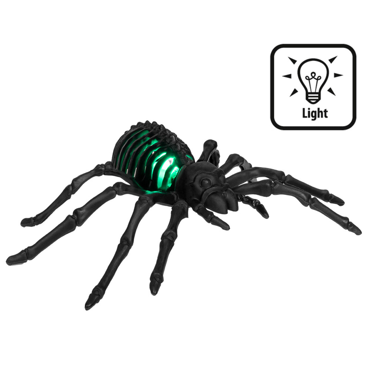 Op deze afbeelding zie je een Decoratie, van het merk Boland. Lichtgevende Zwarte Spin Skelet