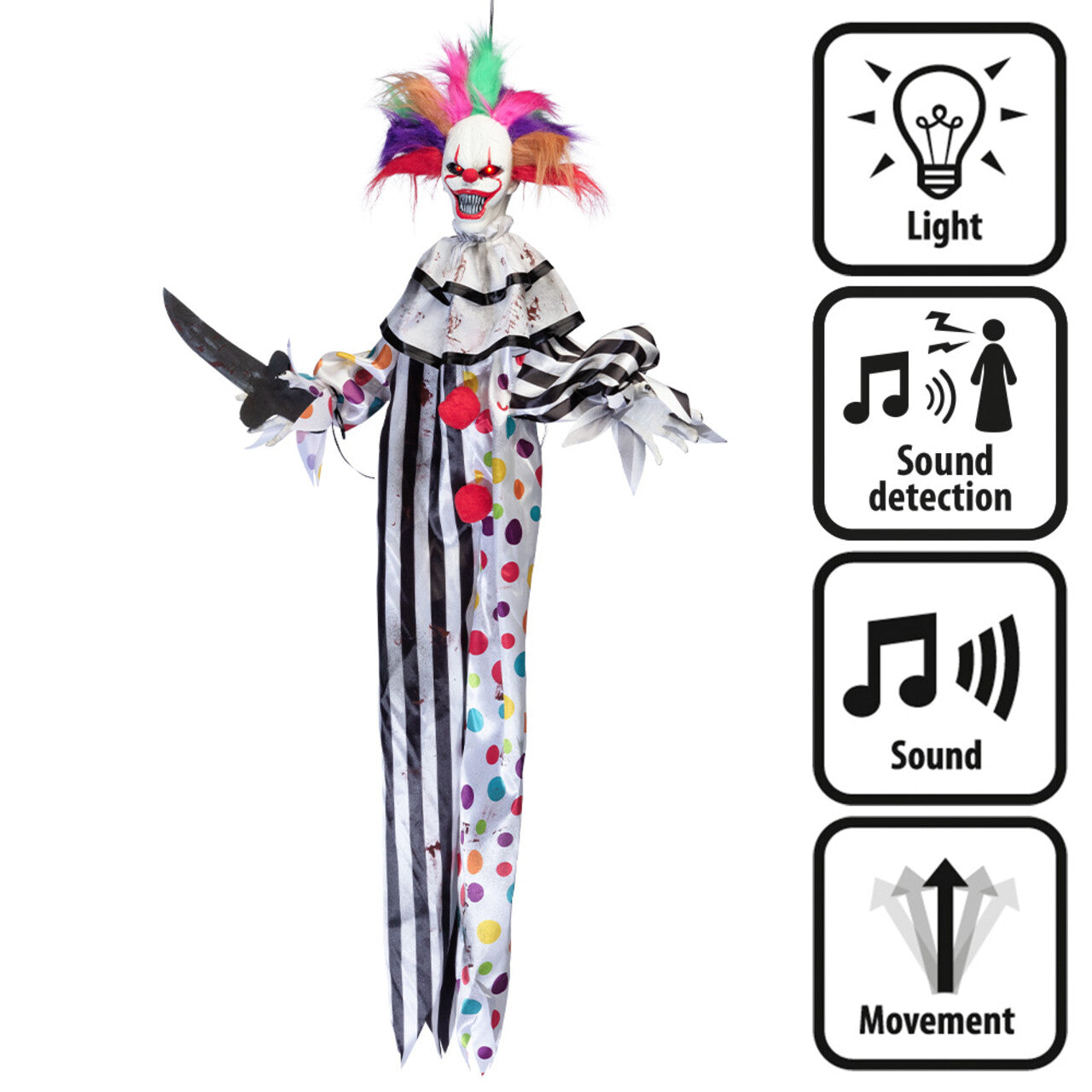 Op deze afbeelding zie je een Decoratie, van het merk Boland. Hangdecoratie Hungry Killer Clown