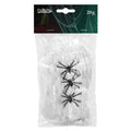 Spinnennetz 20 G Weiß Mit 3 Spinnen
