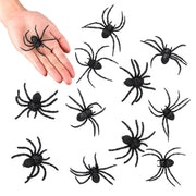 Op deze afbeelding zie je een Decoratie, van het merk Boland. Set 12 Zwarte Spinnen