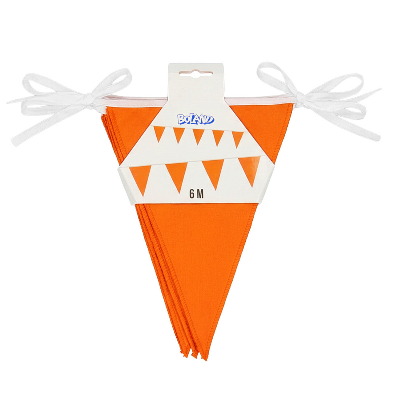 Op deze afbeelding zie je een Decoratie, van het merk Boland. Vlaggenlijn Oranje Koorts 6 Meter